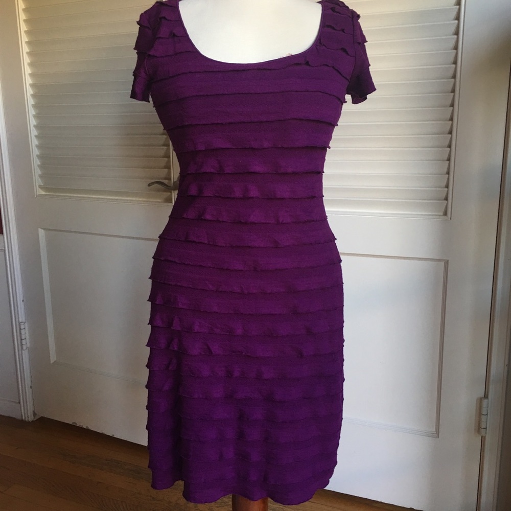 Studio M dress in eggplant-purple color